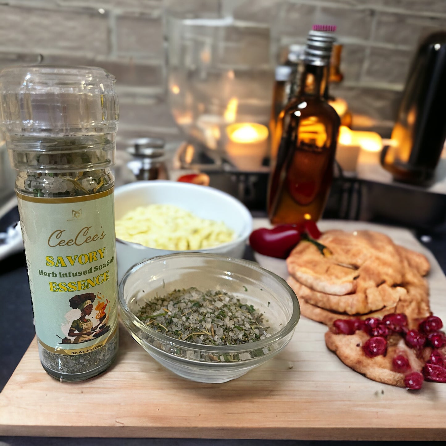 CeeCee’s Savory Essence Herb Infused Sea Salt 4oz.