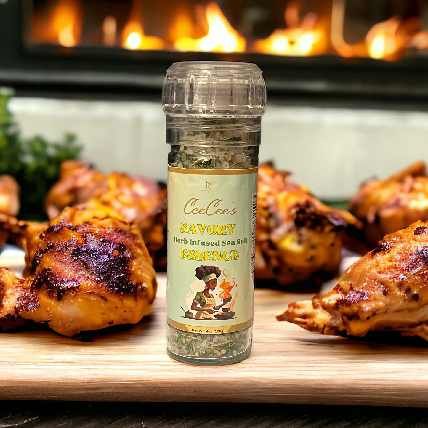 CeeCee’s Savory Essence Herb Infused Sea Salt 4oz.